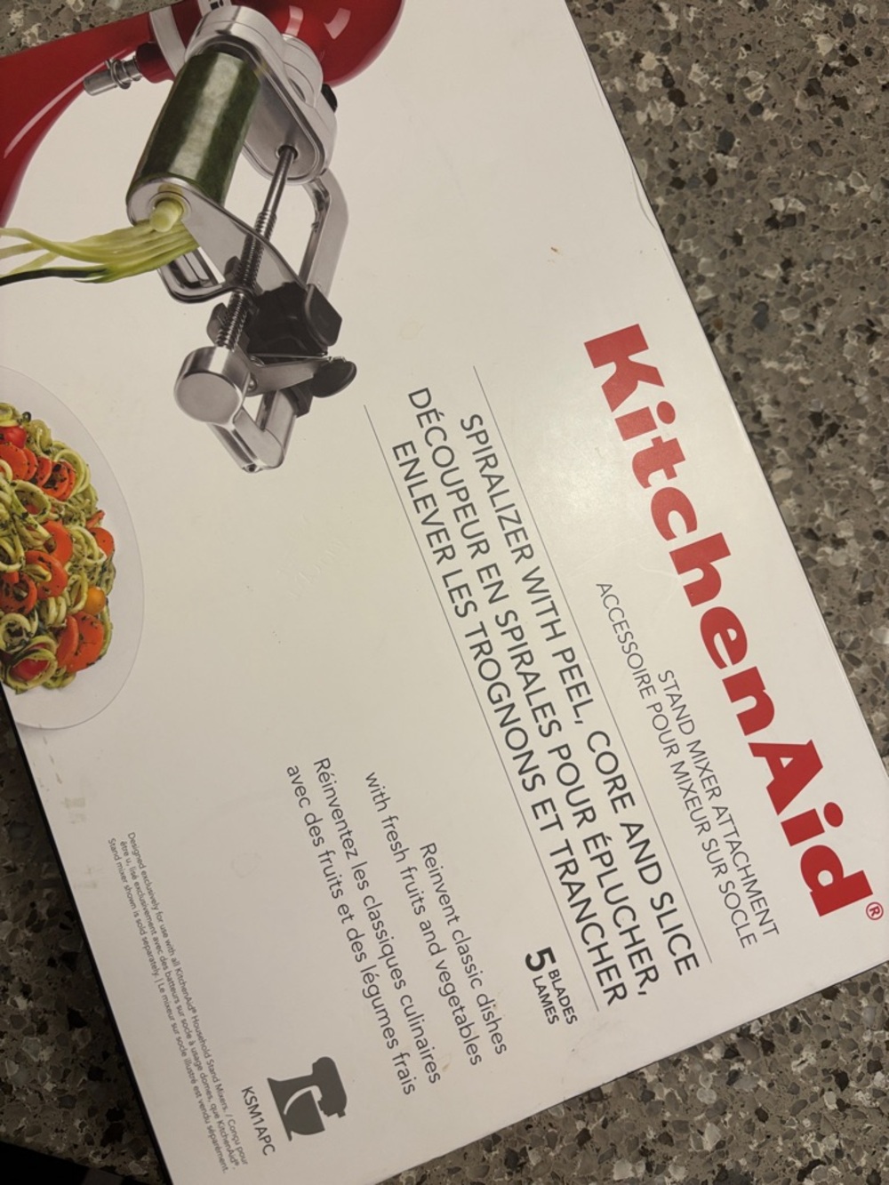 KitchenAid Red Spiralizer Stand Mixer Accessory